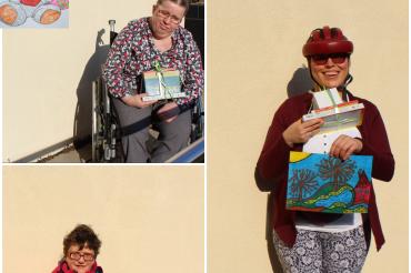 Das Bild zeigt die Gewinnerinnen des Kunstwettbewerbs.