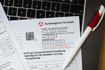 Das Bild zeigt ein Formular zum Thema Kurzarbeit. 