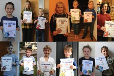 Die Collage zeigt die geehrten Teilnehmerinnen und Teilnehmer vom TSV Wemding. (Foto und Text: Marco Lechner)