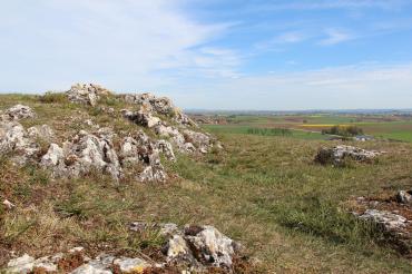 Ausblick vom Geotop Kühstein, Mönchsdeggingen.