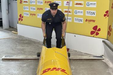 Markus Kosok ist Anschieber im Bob-Team. 