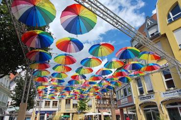 Ab dem 14. Juni soll - ähnlich wie auf diesem Bild - auch das Donauwörther Ried mit der "Umbrella Road" verschönert werden. 