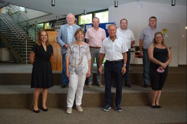 Von links: Christine Hörmann, Jörg Fischer, Heike Ritzka, Helmut Meyer, Werner Freißler, Simon Srownal, Josef Reichensberger und Nina Weigand. Es fehlen Ralf Loitzsch und Albert Riedelsheimer.