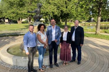Auf dem Foto sind von links nach rechts zu sehen: Dominik Schäff, Franziska Stuhlmiller, Julian Bumberger, Antonia Stengel, Konrad Müller.