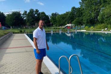 Schwimmlehrer Ralf Großmann. 
