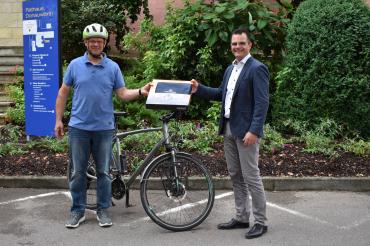 Wolfgang Klinger und OB Jürgen Sorré. 