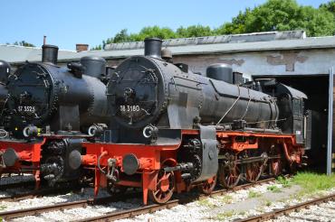 Dampflocks im Bayerischen Eisenbahnmusuem. 