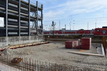 Die Baustelle am Donauwörther Bahnhof 
