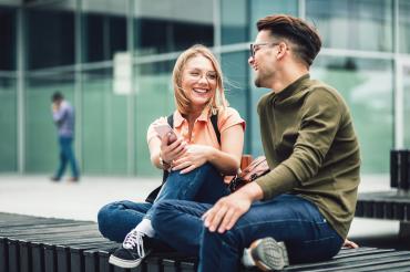 Studenten der IU Internationale Hochschule in Augsburg 