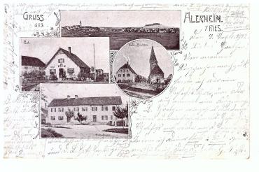 Auf dem Bild zu sehen eine Ansichtskarte aus Alerheim.