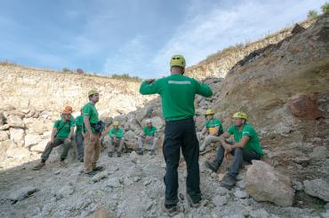 Auf dem Bild zu sehen ESA Astronauten und Ingenieure.