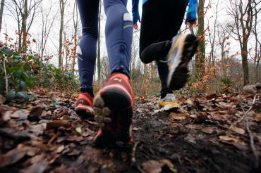 Auf dem Bild zu sehen zwei Personen beim Joggen.