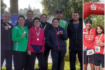 Auf dem Foto nach dem Lauf von links, Hans Niederhuber, Birgit Minder, Bernhard Satzenhofer, Andrea Grimmeisen, Petra Schebesta, Deborah Rehklau, Florian Steinacker, Steffen Brenner, Martin Bickel und Klaus Stark. 