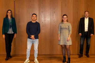 Carmen Fettinger, Aref Hashimi, Stefanie Seefried und Volker Baumgärtner