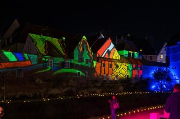 Auf dem Bild sieht man Donauwörth in atemberaubendem Farbglanz.