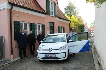 Unser Bild zeigt von links: Paul Ritter, Stadtpfarrer Benjamin Beck, Blasius Wizinger und Martin Dischinger. 