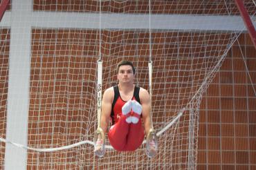 Tim Leibiger an den Ringen