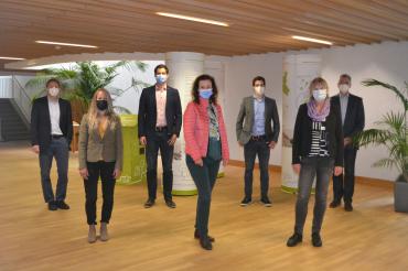 V.l.n.r.: Bernd-Uwe-Domes, Barbara Wunder, David Wald, Dr. Sabine Hafner, Marius Wetz, Ursula Schmidt, Ulfert Frey