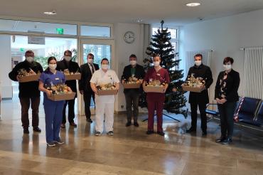 Das Bild zeigt Bärbel Stahl, BM Josef  Reichensberger, Tina Meyer, BM Michael Bosse, Jürgen Busse, Martina Kolb, BM Albert Riedelsheimer, Tim Schober und OB Jürgen Sorré.