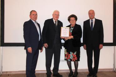 Von links nach rechts: Günter Schwendner, Paul Kling, Barbara Stamm, Hermann Faul.