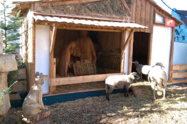 Die Grünbergkrippe wird jedes Jahr am Liebfrauenmünster in Donauwörth aufgebaut. 