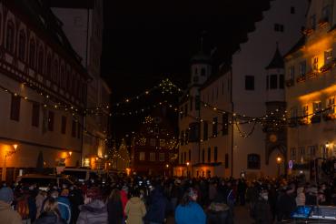 Demonstration von Corona-Maßnahmen-Kritikern Marktplatz Nördlingen