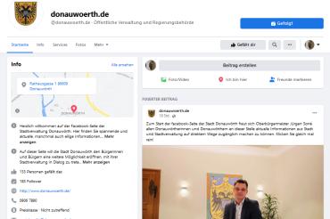 Ab sofort ist die Stadt Donauwörth auch mit einer facebook-Seite präsent: donauwoerth.de ist gestern an der Start gegangen. 