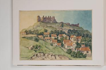 Auf dem Bild sieht man ein Gemälde mit dem Schlossberg drauf. Das ist ein Nachlass von Bruno Fischer