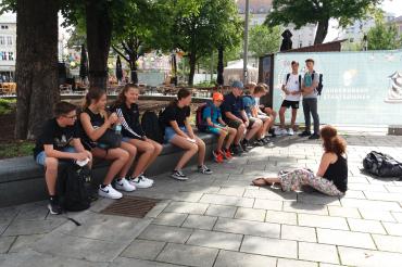 Das Bild zeigt die letztjährigen Teilnehmer*innen vom Citybound Augsburg.