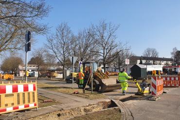 Zu sehen ist eine Baustelle.