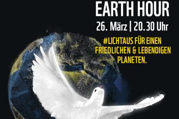 Das Bild zeigt ein Plakat zur Earth Hour 2022