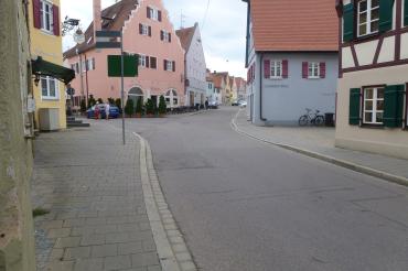 Das Bild zeigt die Drehergasse in Nördlingen.
