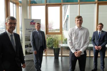 Zu sehen sind Josef Wolf, Stefan Rößle, Florian Knie und David Wittner.