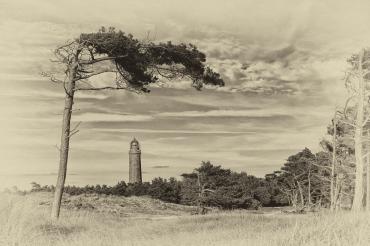 Bild eines Leuchtturms bei Zingst an der Ostsee