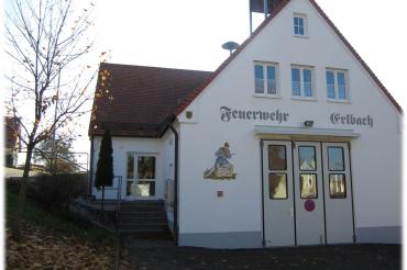Das Feuerwehrhaus im Oettinger Ortsteil Erlbach. 