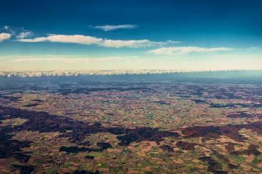 Luftbild des Rieskraters