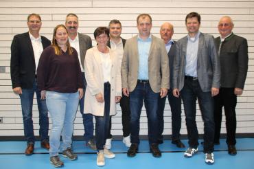 Vorstandschaft der Stadtteilliste Nördlingen 2022, Michael Stiller, Sandra Haimböck, Thomas Mittring, Gudrun Gebert-Löfflad, Jürgen Sieber, Marcus Sienz, Rudolf Weber, Günther Wiedemann und Werner Deixler
