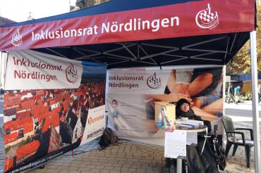 Das Bild zeigt den Stand des Inklusionsrates Nördlingen.