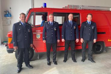 Das Bild zeigt Mitglieder der freiwilligen Feuerwehr Schäfstall.