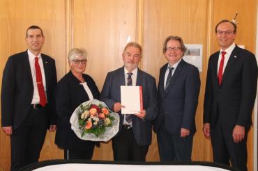 v.l.n.r.: Arthur Lettenbauer, Frau Oppel, Franz Oppel, Armin Neudert, Johann Natzer