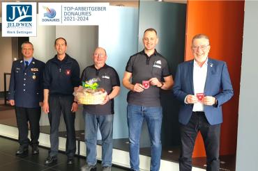 Das Bild zeigt v.l., Anton Meyr, Daniel Härtle, Heinz Rehle, Tobias Hoffmann, Wolfgang Oswald