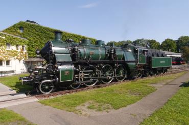 Zu sehen ist die Dampflokomotive S 3/6 3673.