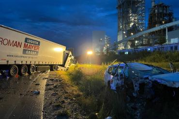 Verkehrsunfall auf der B 25 bei Harburg. 