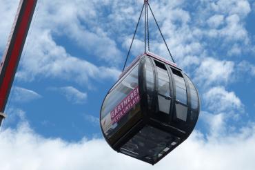 Das Bild zeigt die Gondel der Gewerbeschau Wemding.