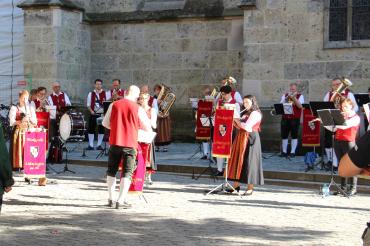 Blaskapelle Lehmingen bei "Musik am Marktplatz" in 2020. 