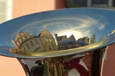 Das Bild zeigt ein Blechblasinstrument.