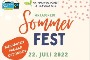 Das Bild zeigt das Plakat des Sommerfestes des AK Nachhaltigkeit & Klimaschutz.