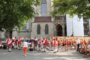Das Bild zeigt die Junge Stadtkapelle im Jahr 2019.