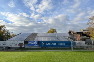 Das Bild zeigt den KTV-Anbau an der Hermann-Keßler-Halle