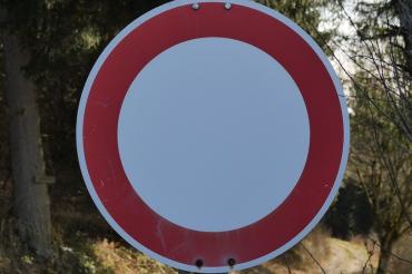 Sperrung Schild
